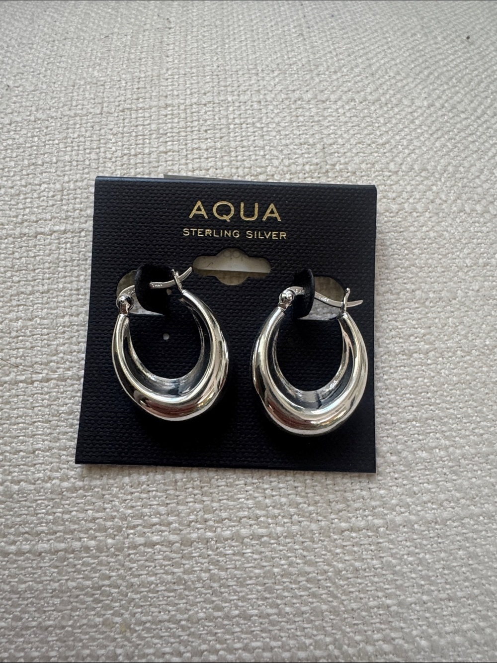 Aqua sterling silver earings